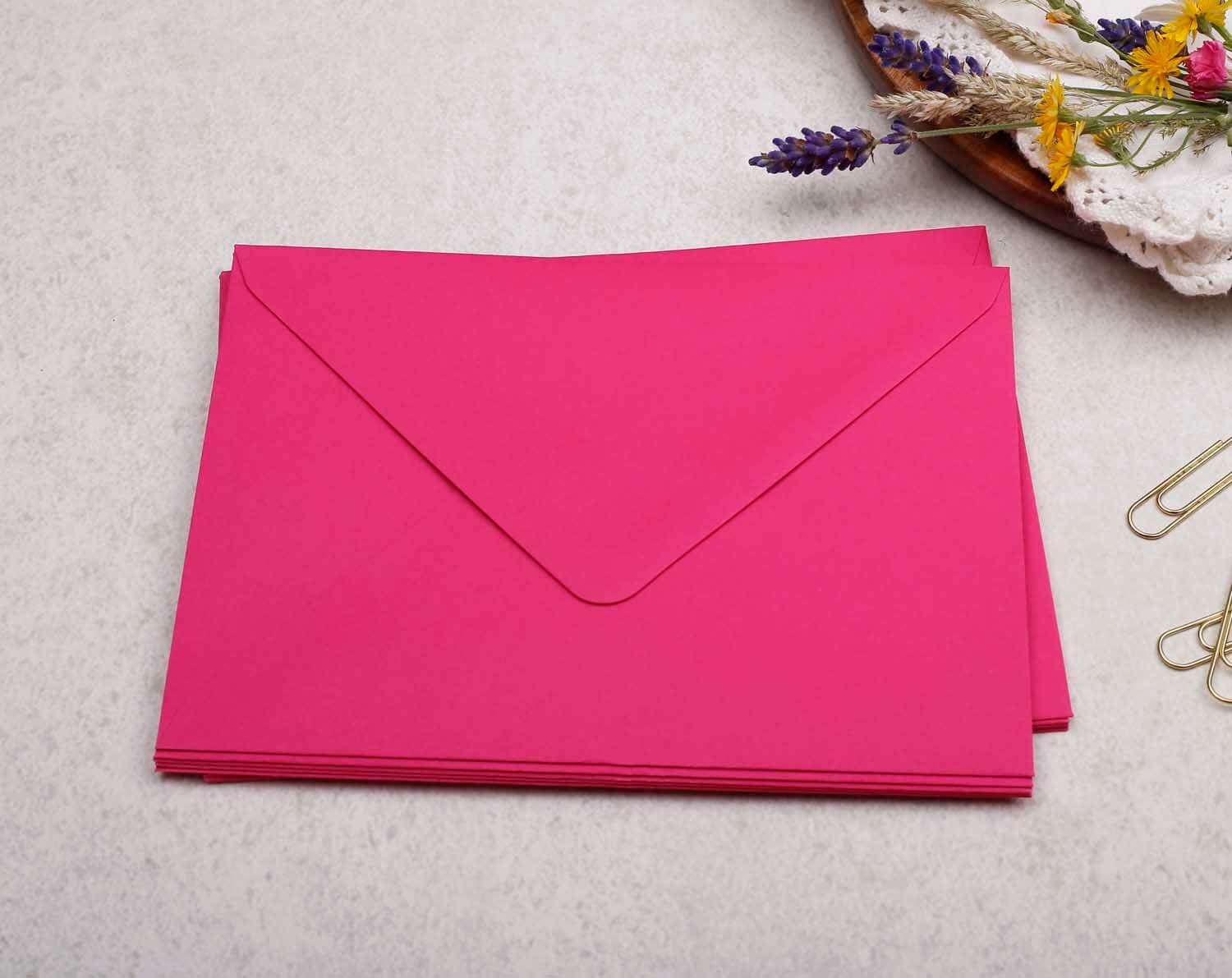 125 x 175mm Hot Pink Envelopes. Envelopes designed by Making Meadows
