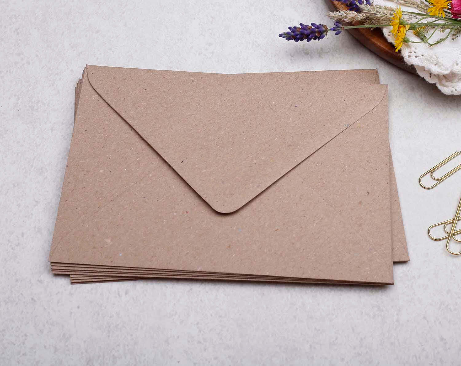 125 x 175mm Kraft Envelopes. Envelopes designed by Making Meadows