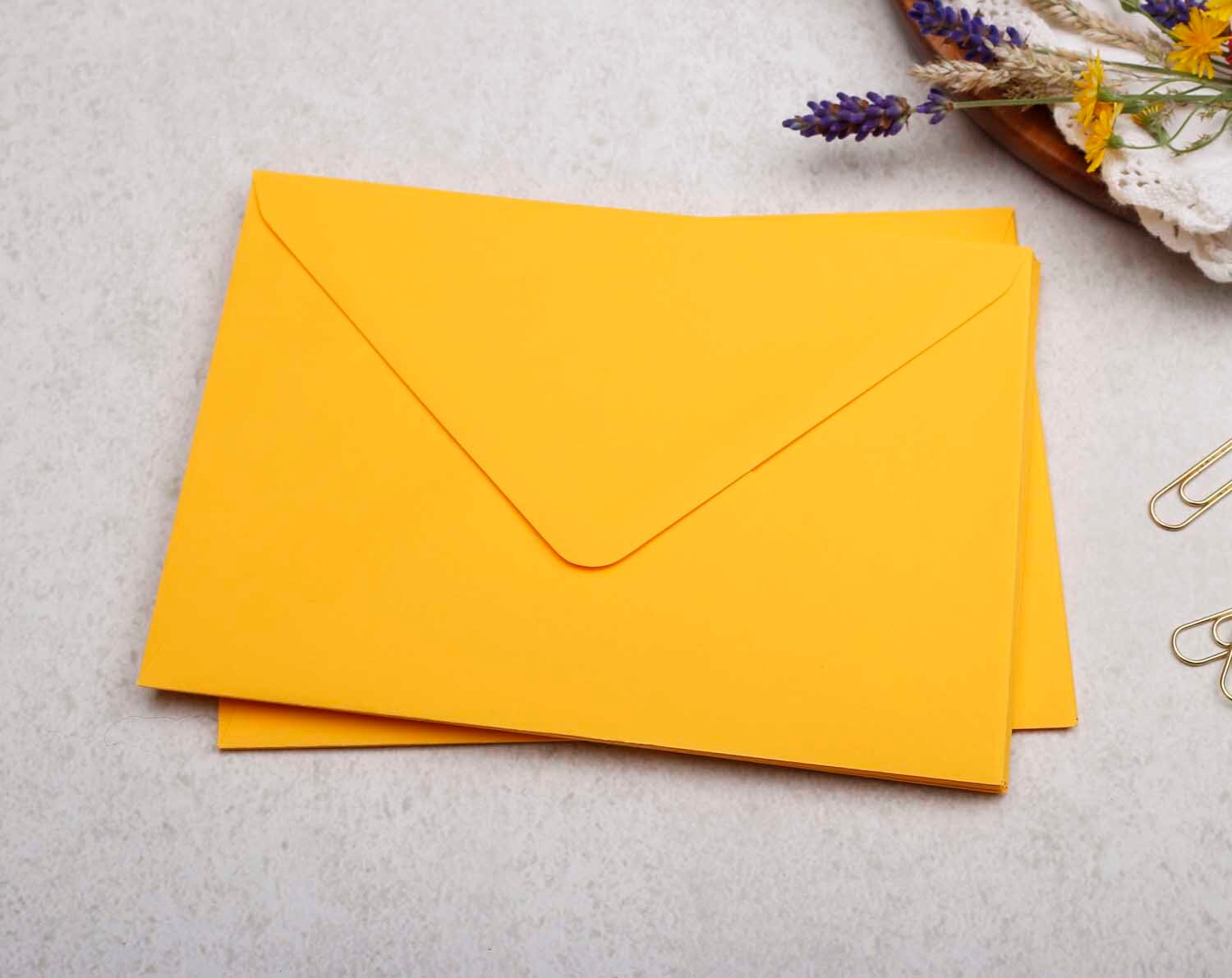 125 x 175mm Yellow Envelopes. Envelopes designed by Making Meadows