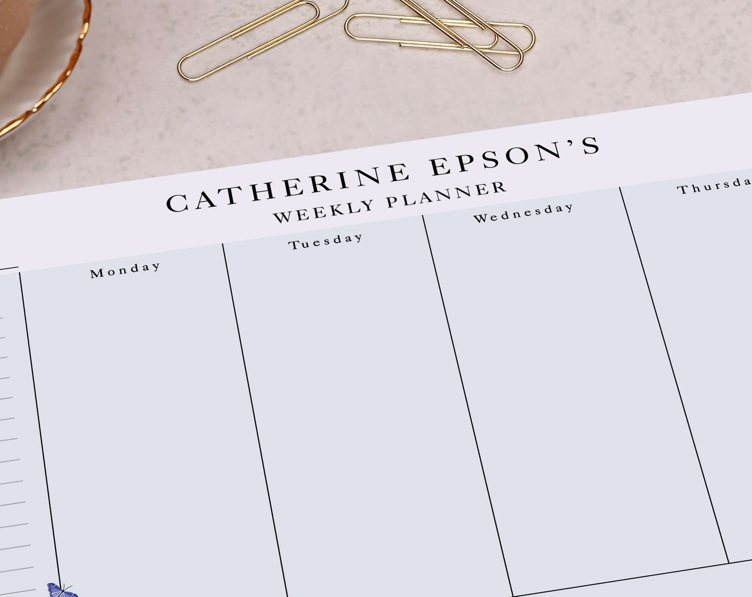 Bird & Fox Personalised Weekly Planner Pad. Calendars, Organizers & Planners designed by Making Meadows