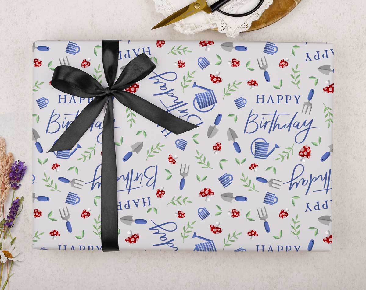 Birthday Garden Wrapping Paper. Wrapping Paper designed by Making Meadows