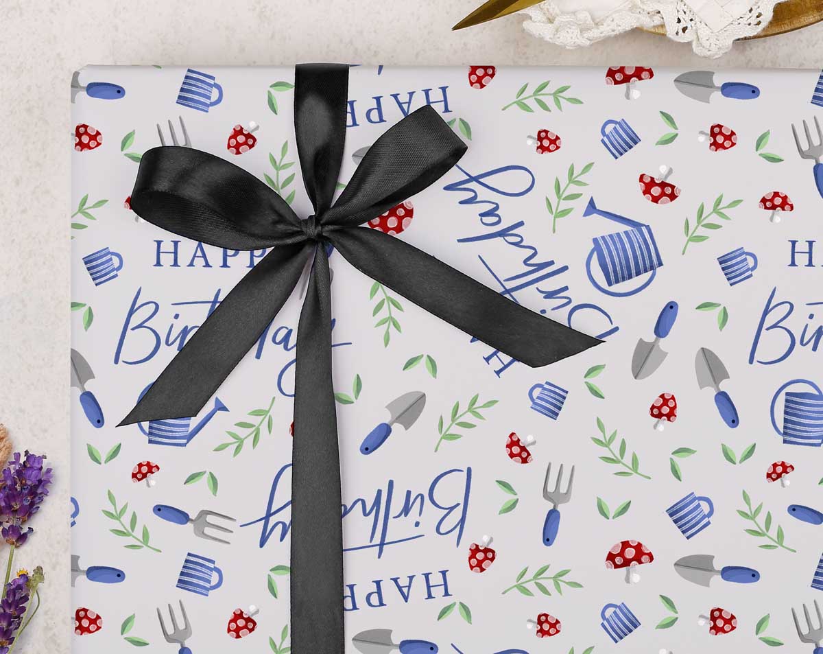 Birthday Garden Wrapping Paper. Wrapping Paper designed by Making Meadows
