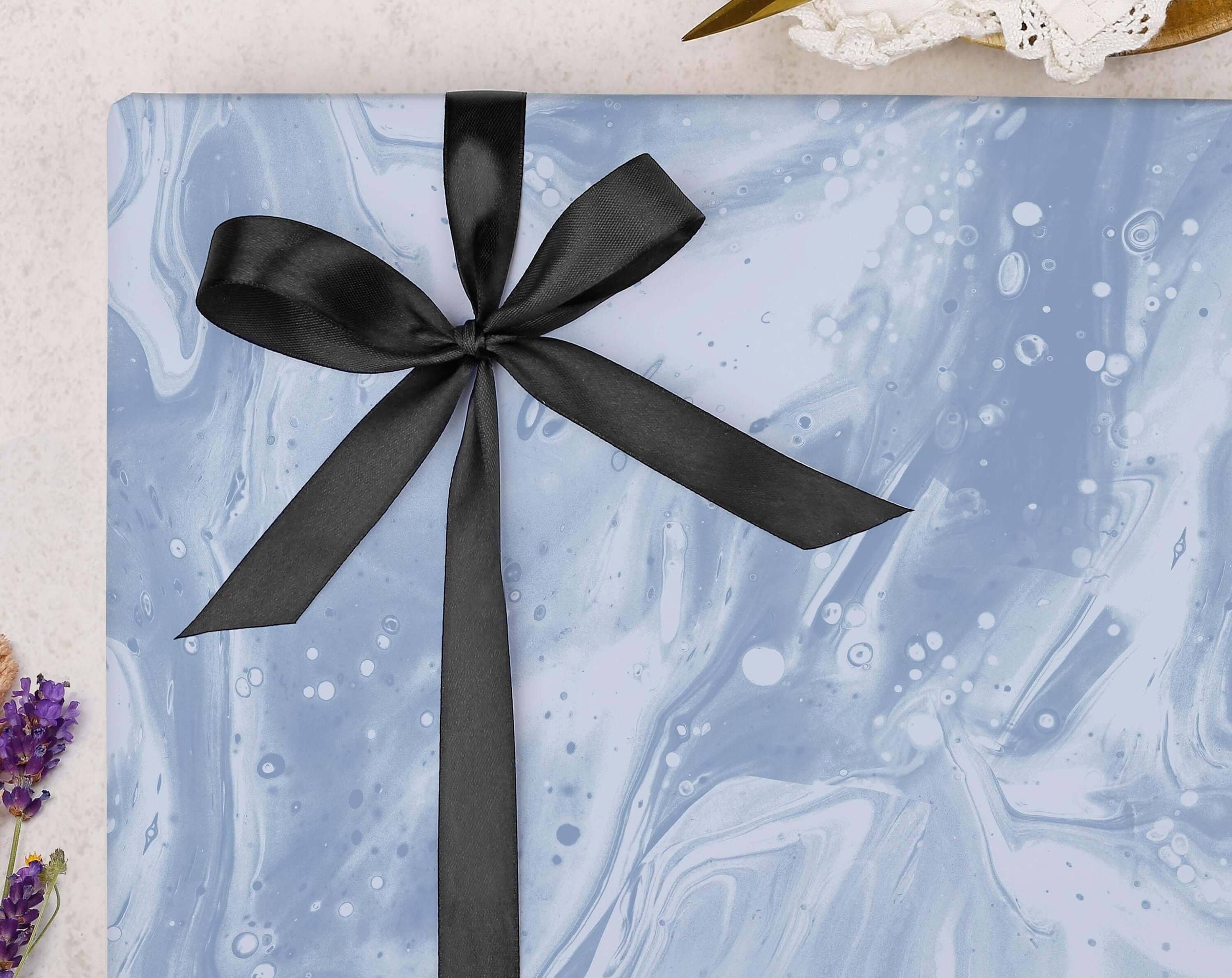 Blue Marble Wrapping Paper. Wrapping Paper designed by Making Meadows