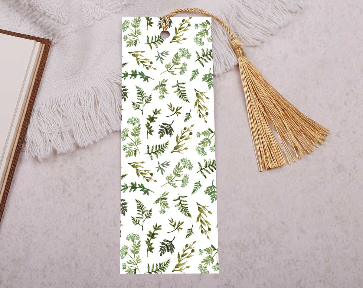 Botanical Bookmark With Tassel. Bookmarks designed by Making Meadows