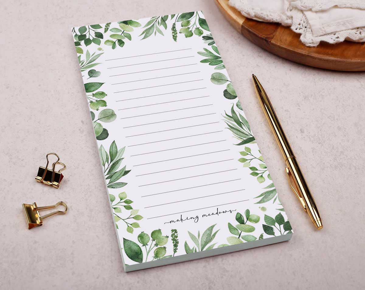 Botanical To Do List Pad. Notebooks & Notepads designed by Making Meadows