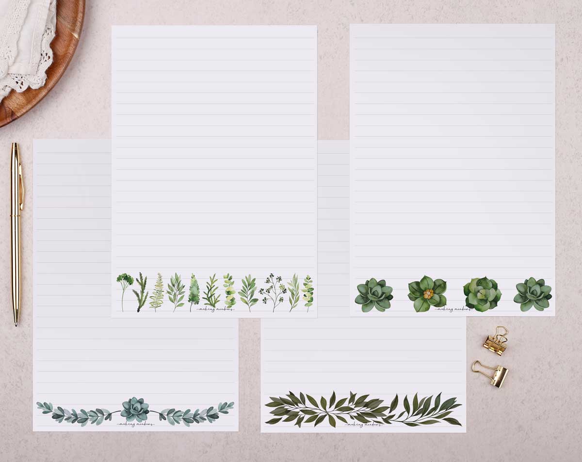 Botanical Writing Paper Gift Box. Stationery designed by Making Meadows