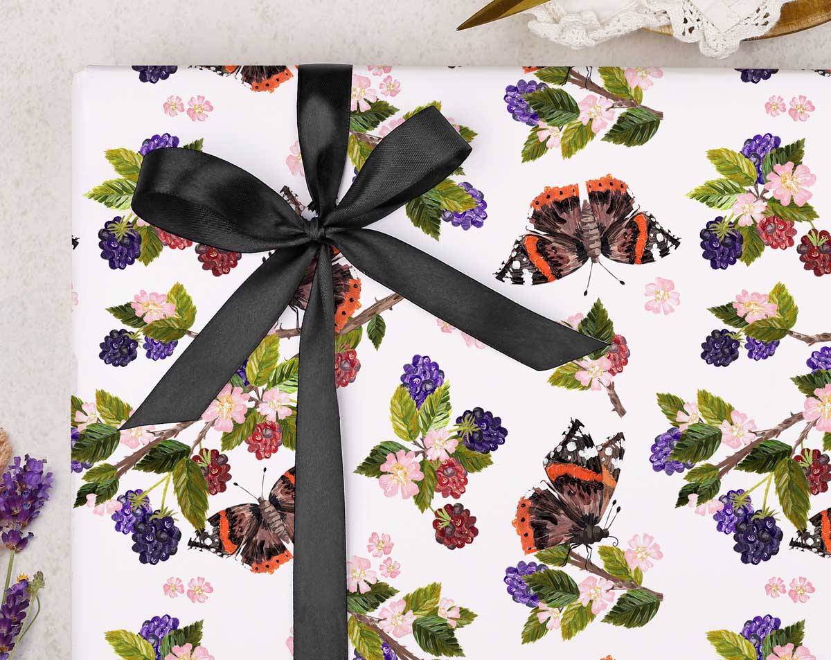 Butterfly Wrapping Paper. Wrapping Paper designed by Making Meadows