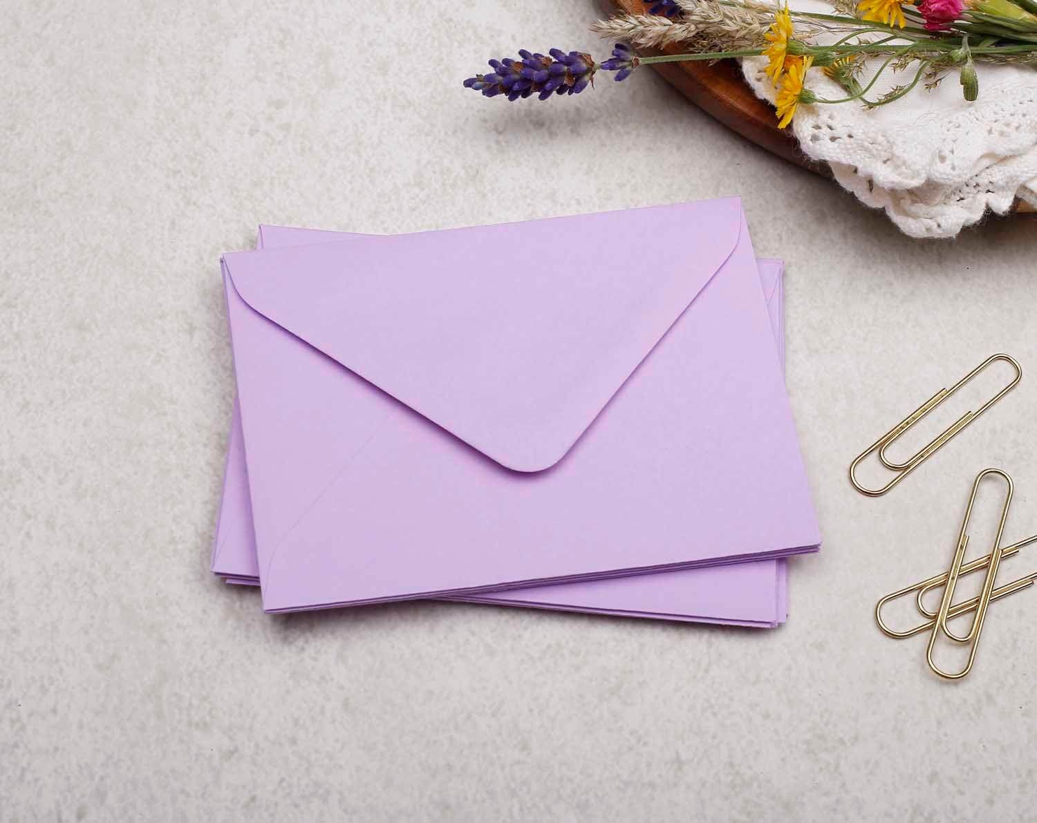 C7 Lilac Envelopes. Envelopes designed by Making Meadows