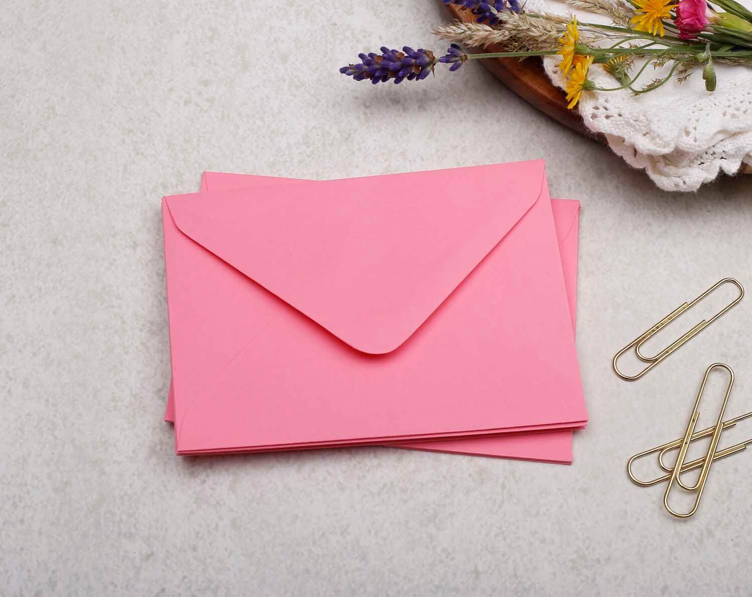C7 Pink Envelopes. Envelopes designed by Making Meadows