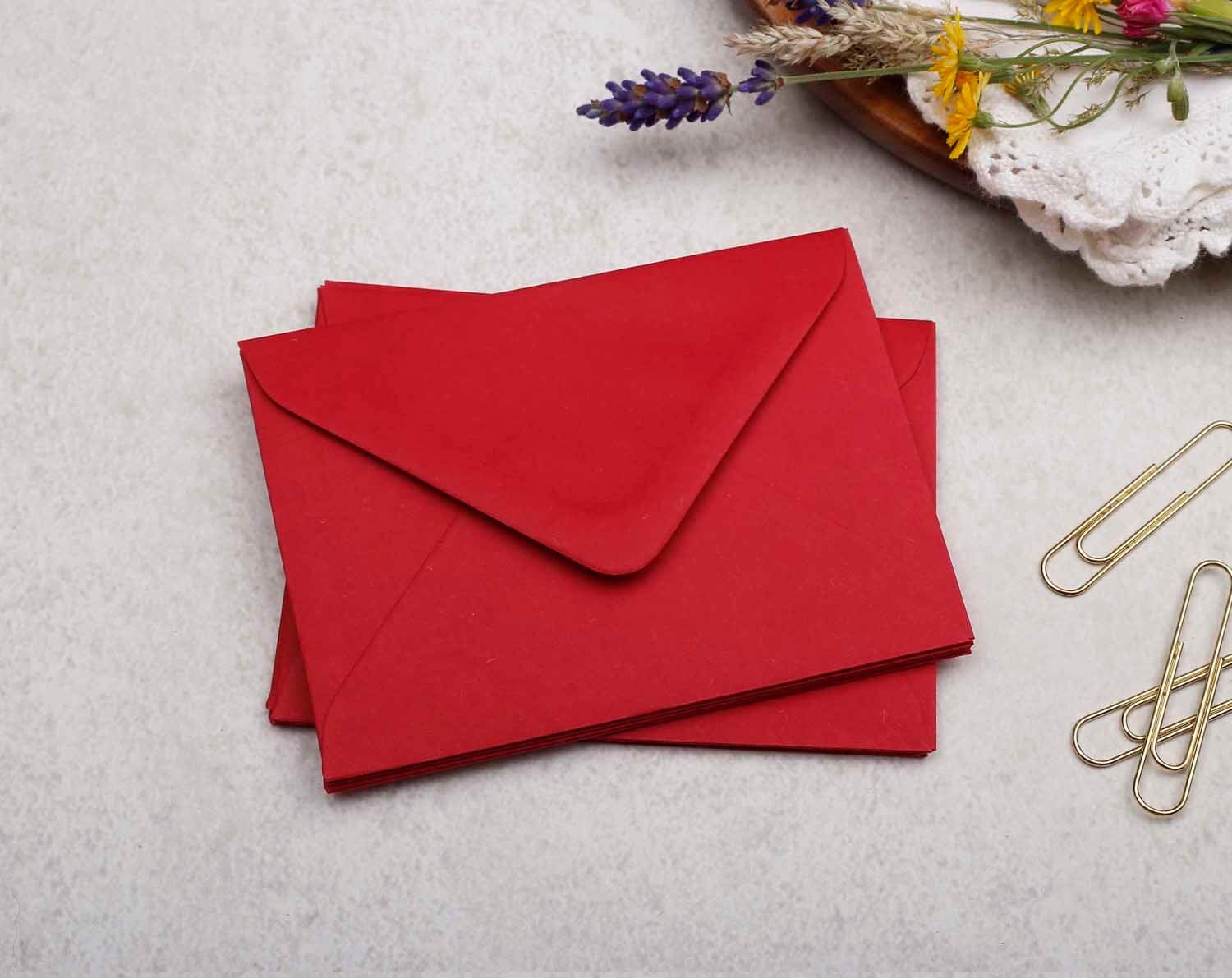 C7 Red Envelopes. Envelopes designed by Making Meadows