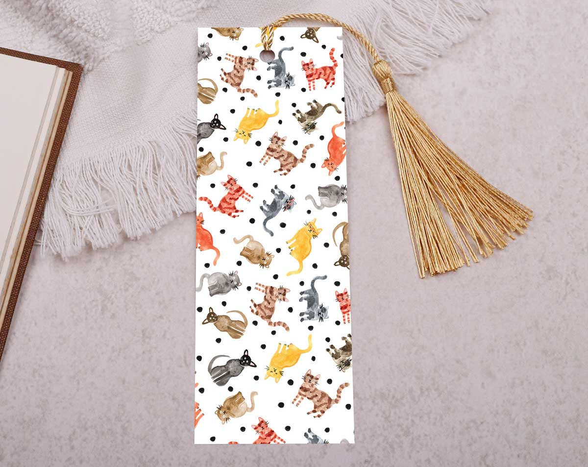 Cat Bookmark With Tassel. Bookmarks designed by Making Meadows