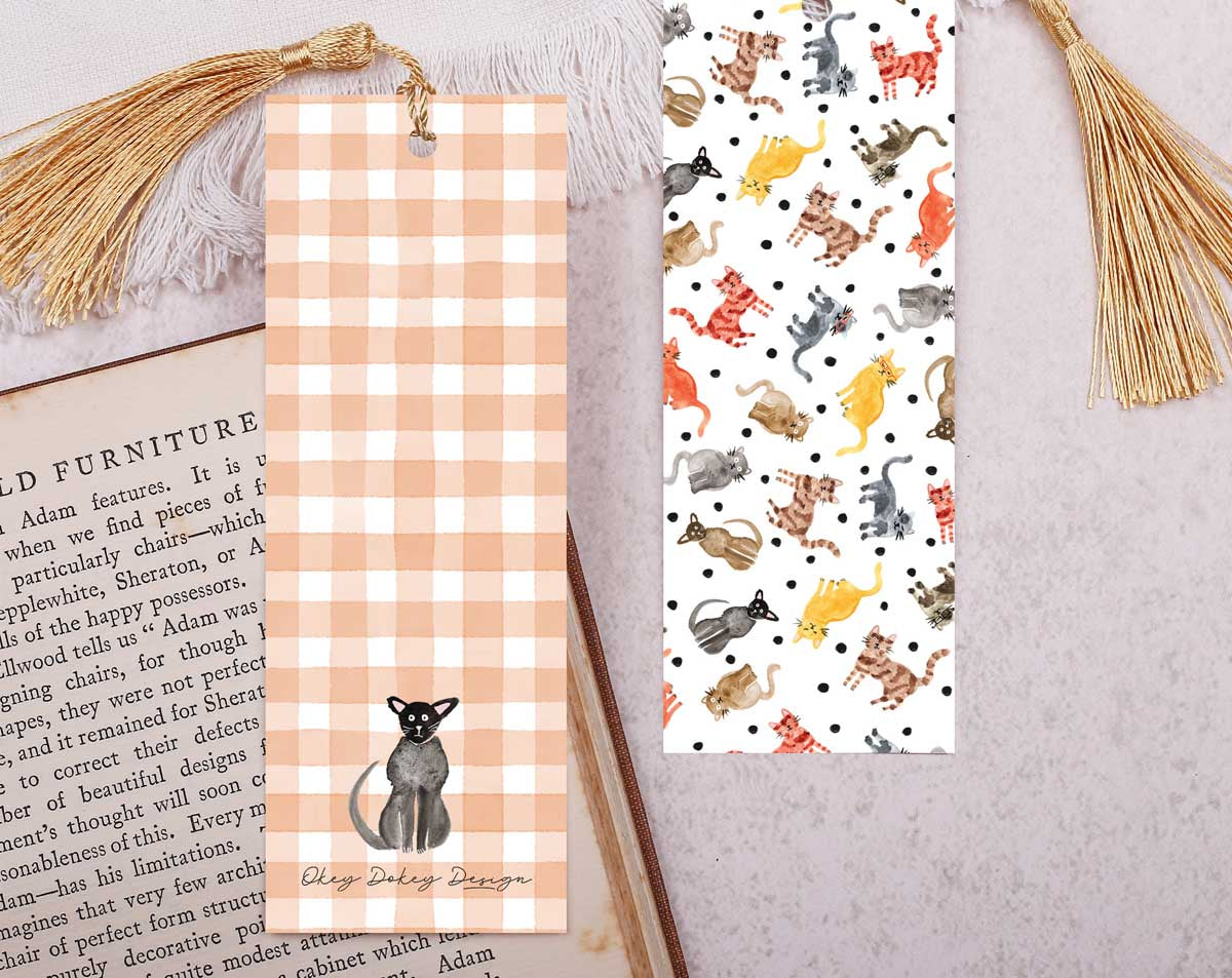 Cat Bookmark With Tassel. Bookmarks designed by Making Meadows