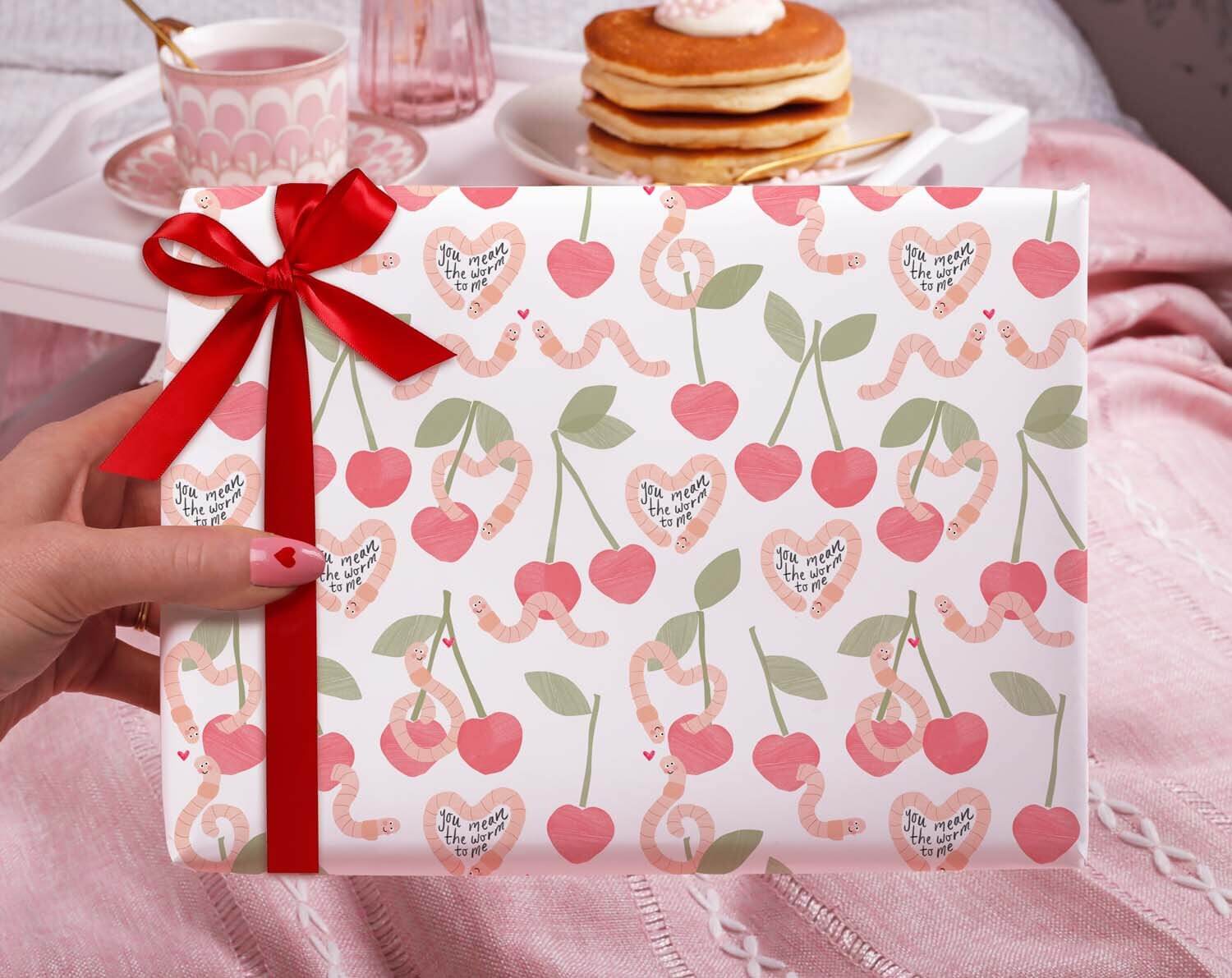 Cherry Wrapping Paper. Wrapping Paper designed by Making Meadows