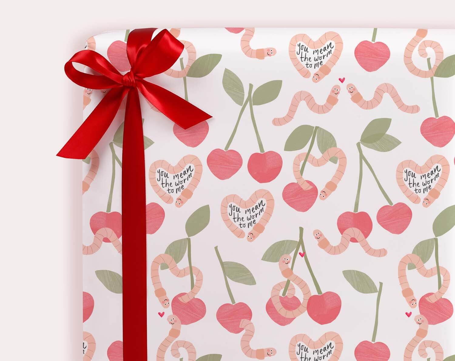 Cherry Wrapping Paper. Wrapping Paper designed by Making Meadows