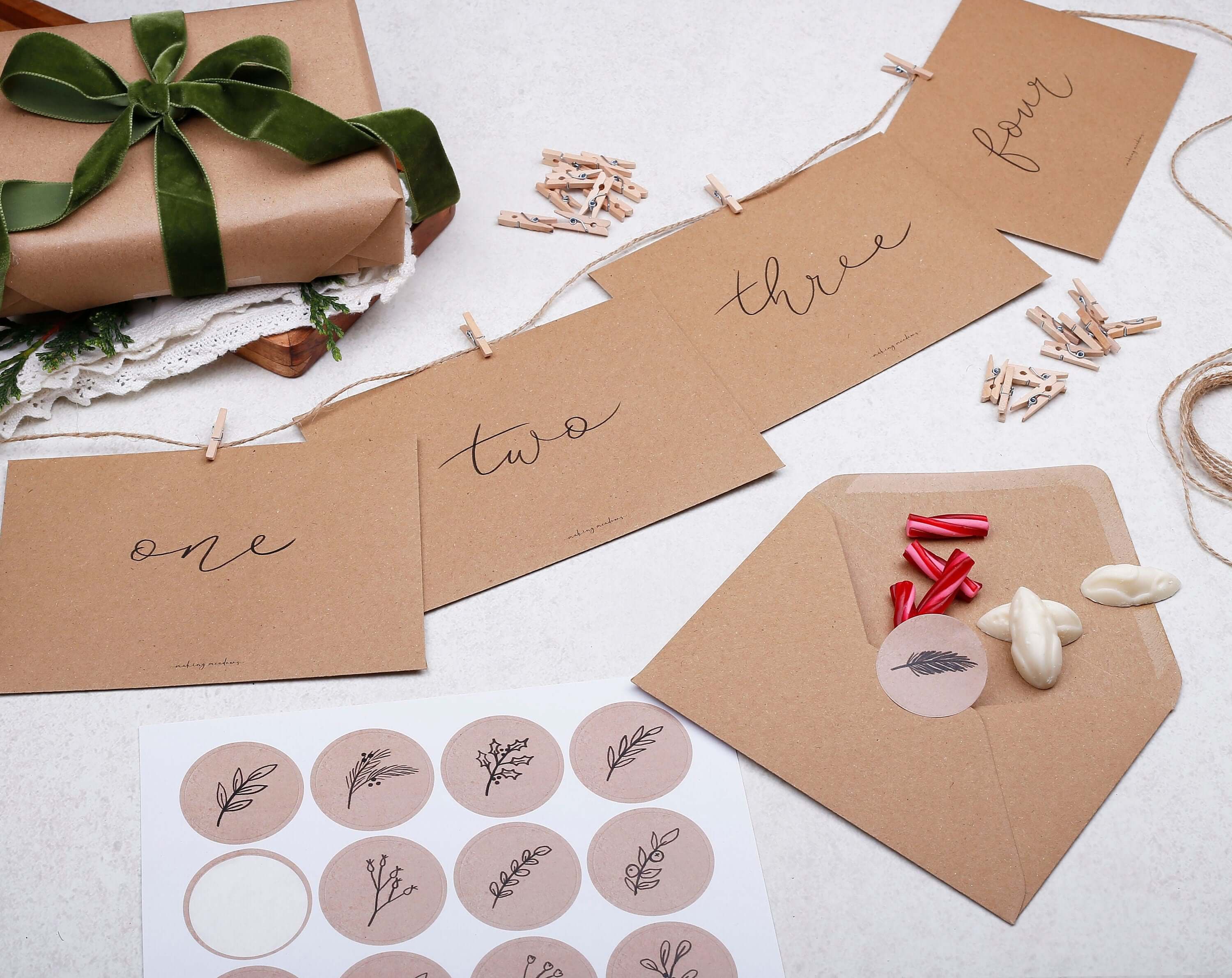Christmas Advent Calendar Envelopes. Advent Calendars designed by Making Meadows