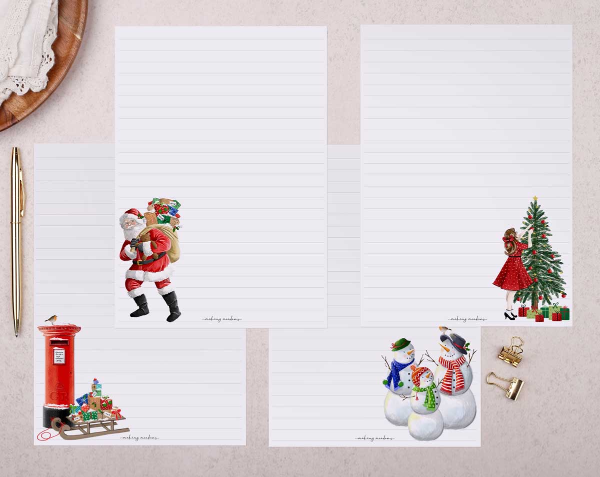 Christmas Writing Paper Gift Box. Stationery designed by Making Meadows