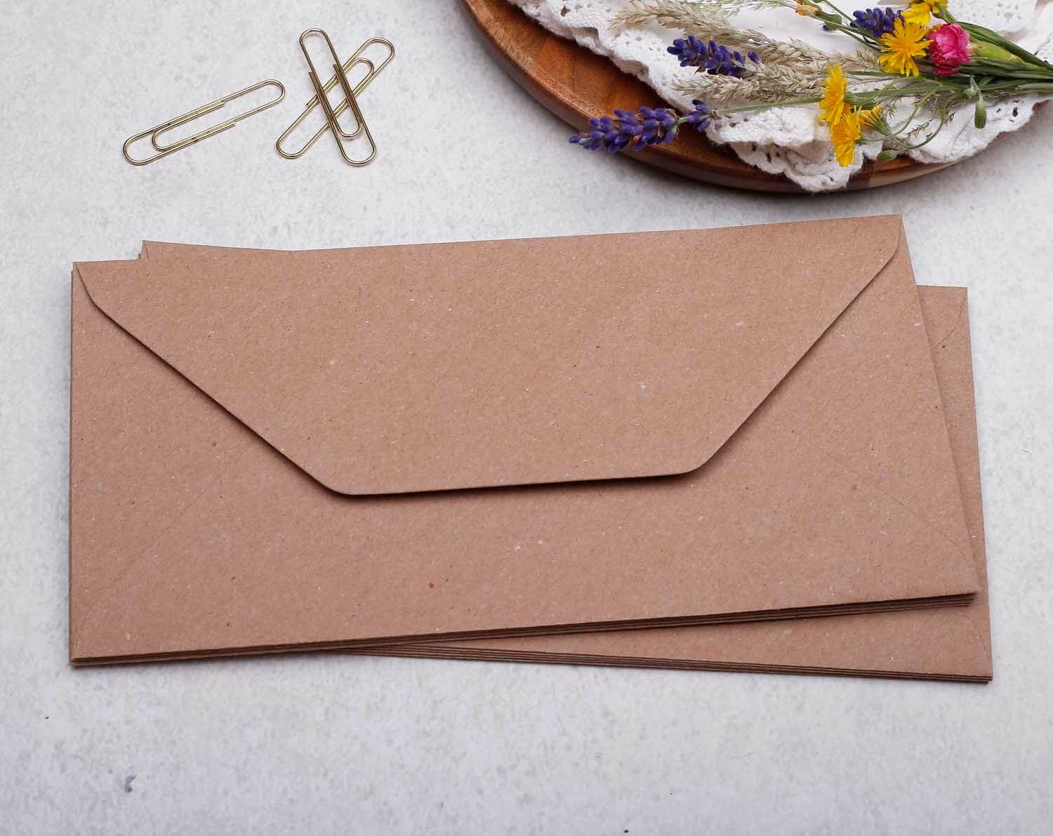 DL Kraft Envelopes. Envelopes designed by Making Meadows