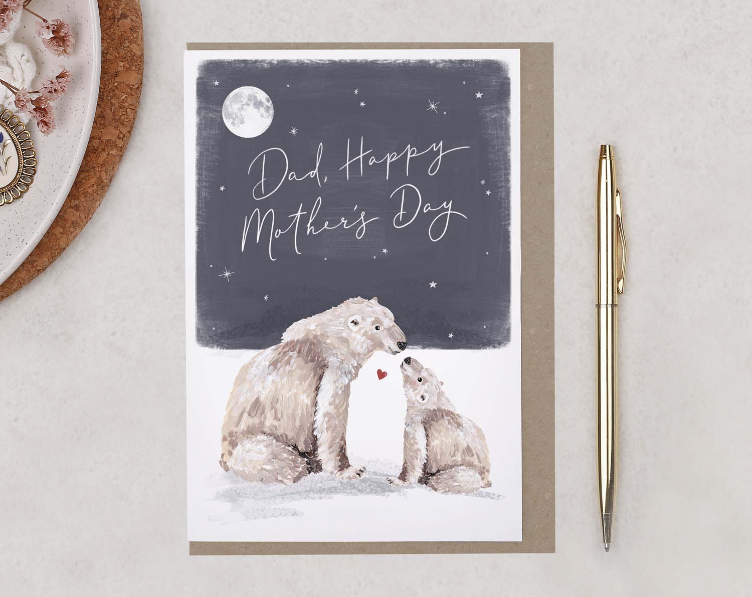 Dad, Polar Bear Happy Mother's Day Card. Greeting & Note Cards designed by Making Meadows