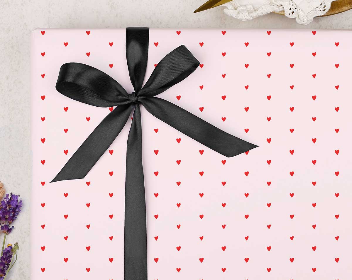 Ditsy Heart Wrapping Paper. Wrapping Paper designed by Making Meadows