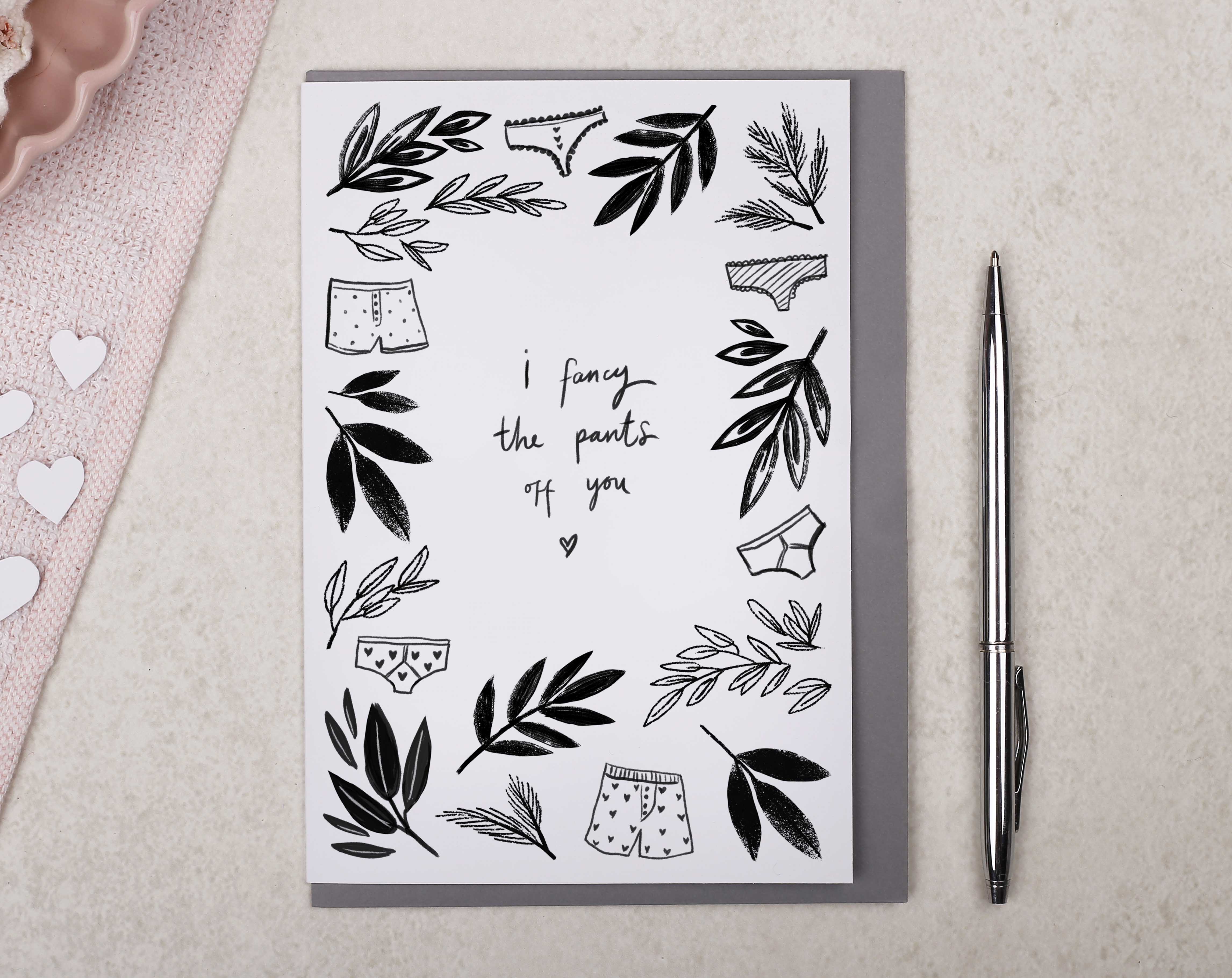 Fancy The Pants Off You Valentine Card. Greeting & Note Cards designed by Making Meadows