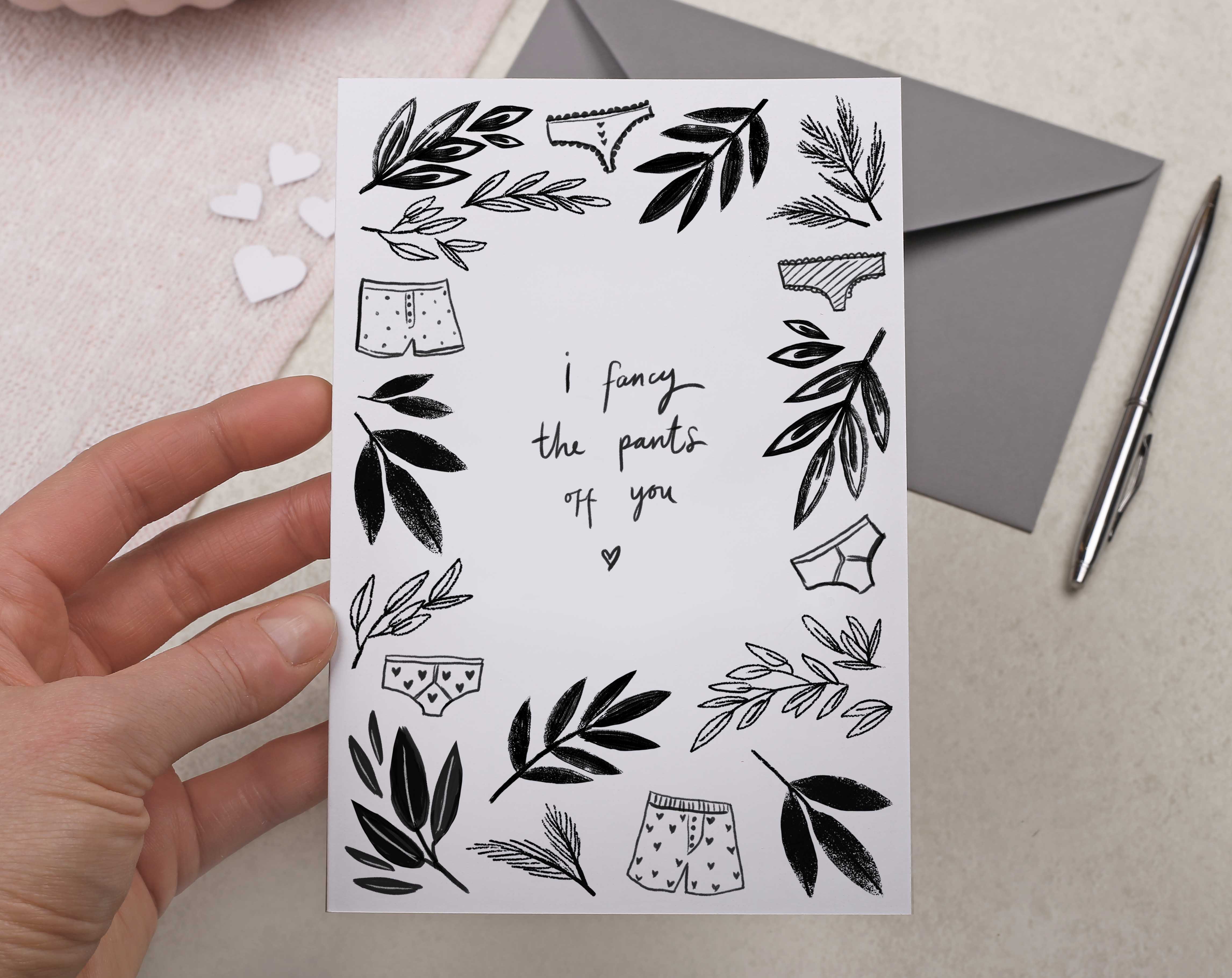 Fancy The Pants Off You Valentine Card. Greeting & Note Cards designed by Making Meadows