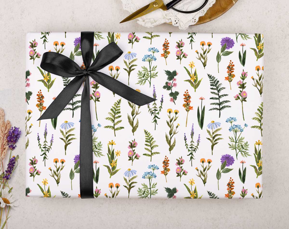 Floral Meadow Wrapping Paper. Wrapping Paper designed by Making Meadows