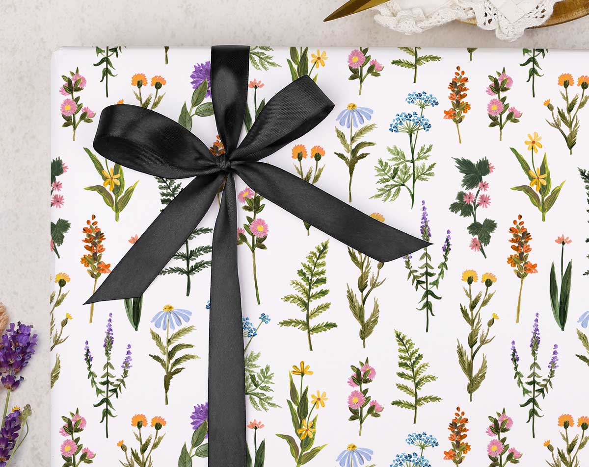 Floral Meadow Wrapping Paper. Wrapping Paper designed by Making Meadows