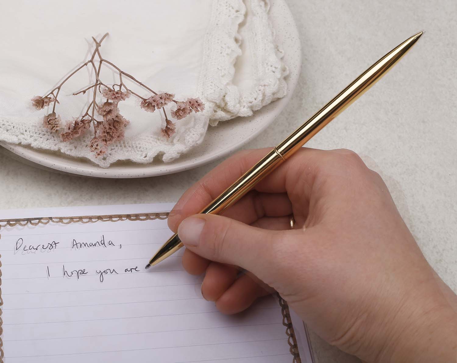 Gold Metal Ballpoint Pen. Pens designed by Making Meadows