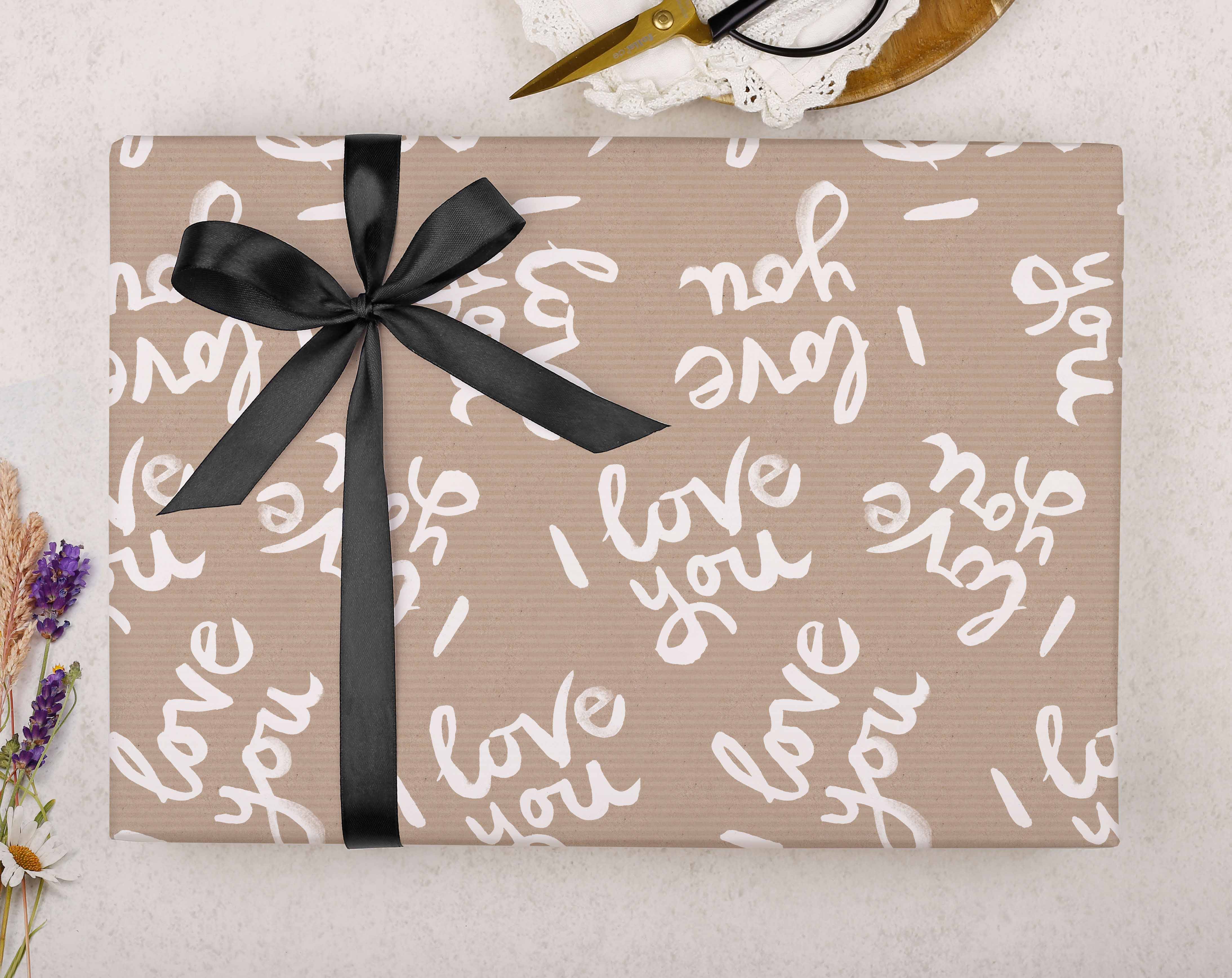 I Love You Valentine Wrapping Paper. Wrapping Paper designed by Making Meadows