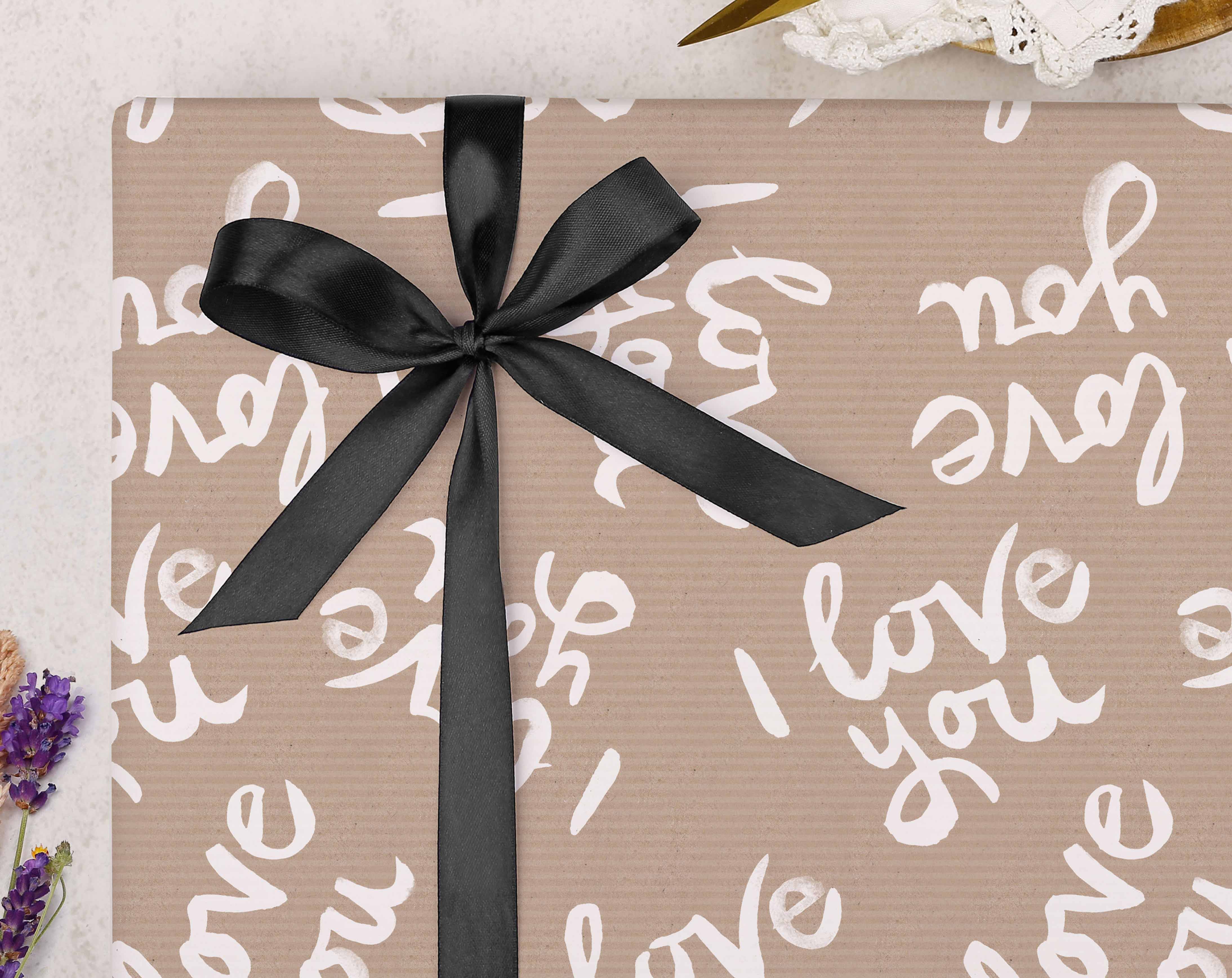 I Love You Valentine Wrapping Paper. Wrapping Paper designed by Making Meadows