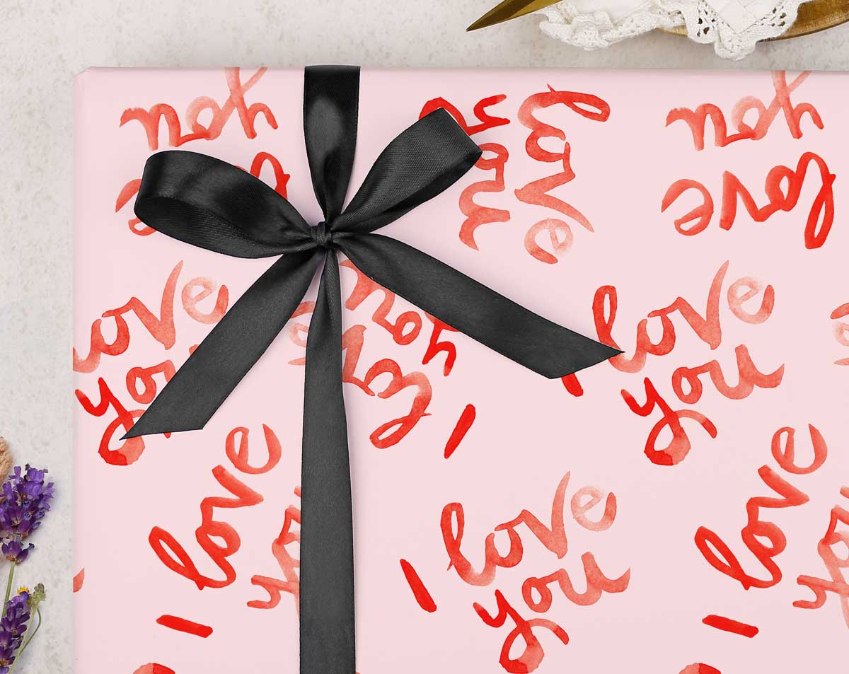 I Love You Wrapping Paper. Wrapping Paper designed by Making Meadows