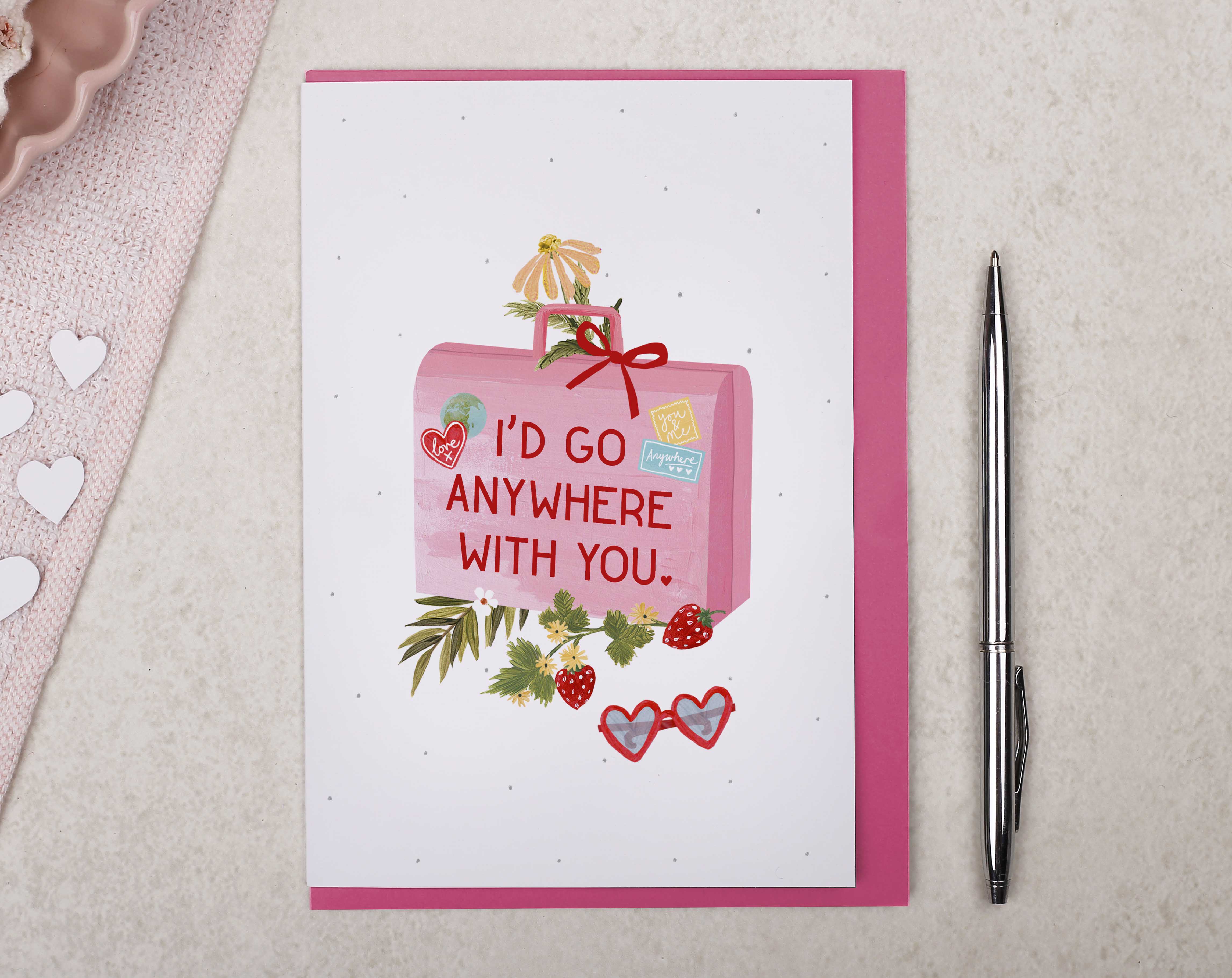 I'd Go Anywhere With You Valentine Card. Greeting & Note Cards designed by Making Meadows