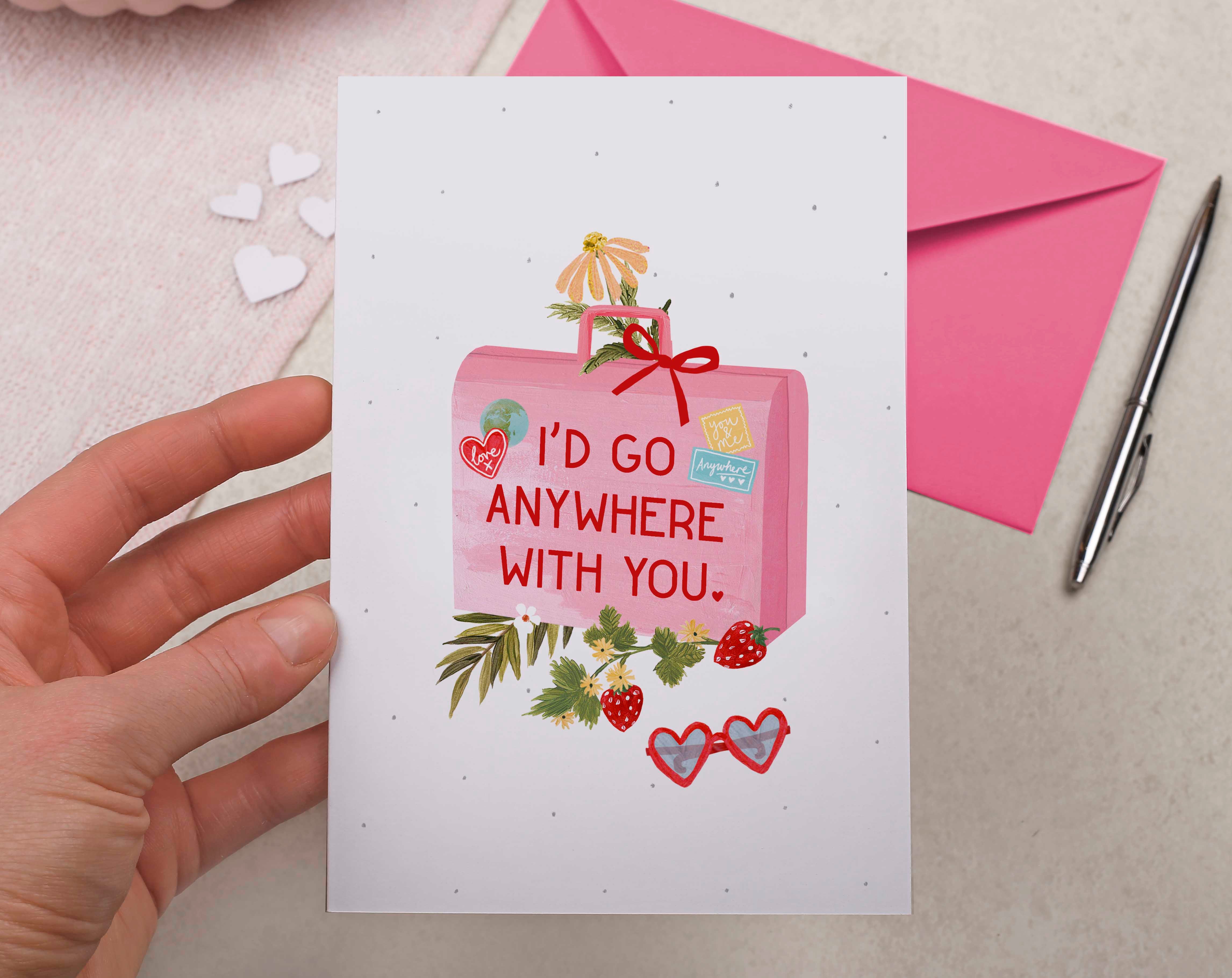 I'd Go Anywhere With You Valentine Card. Greeting & Note Cards designed by Making Meadows
