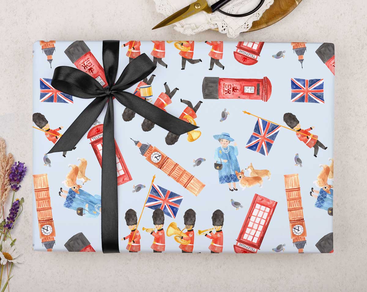 London Big Ben Wrapping Paper. Wrapping Paper designed by Making Meadows