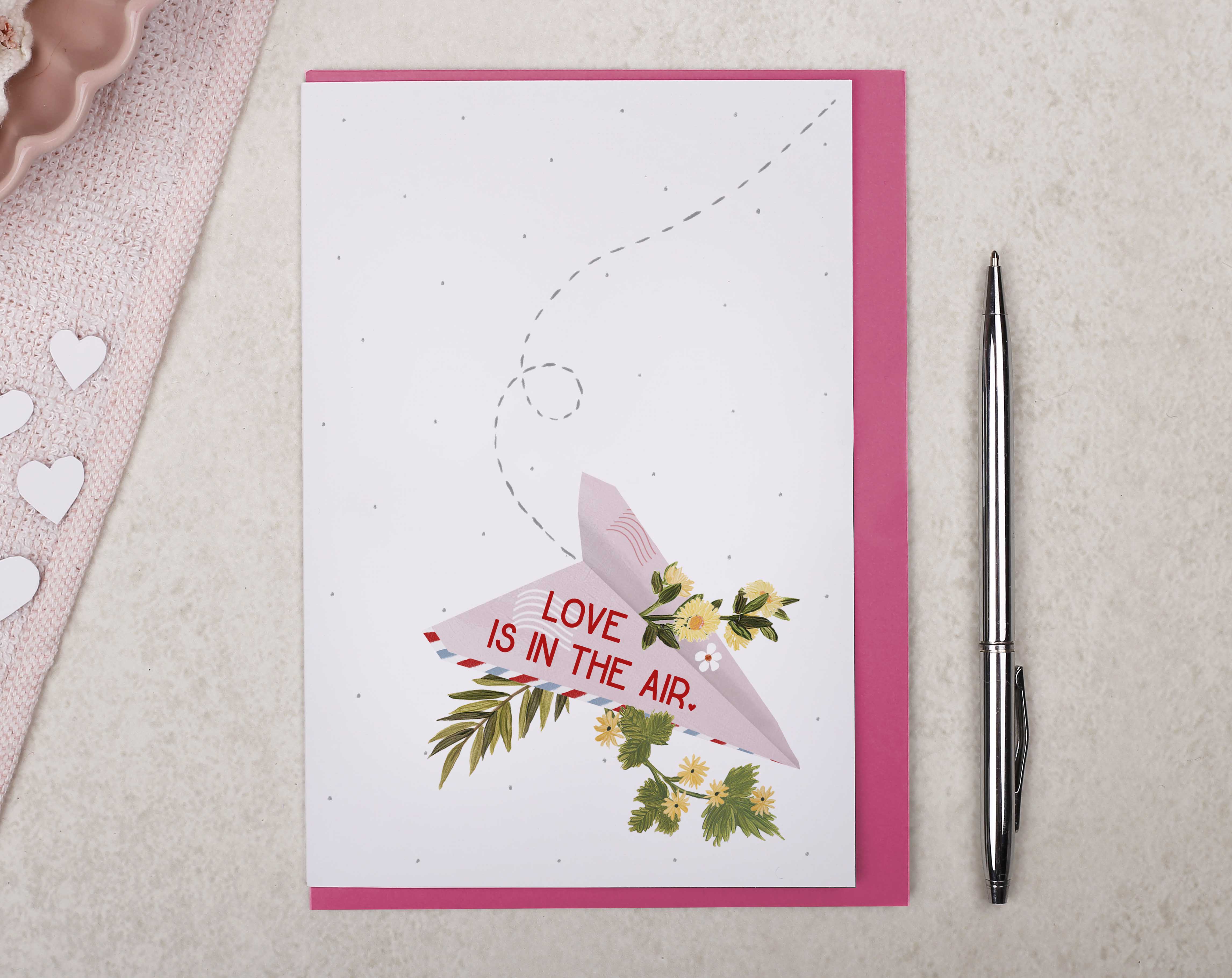 Love Is In The Air Valentine Card. Greeting & Note Cards designed by Making Meadows
