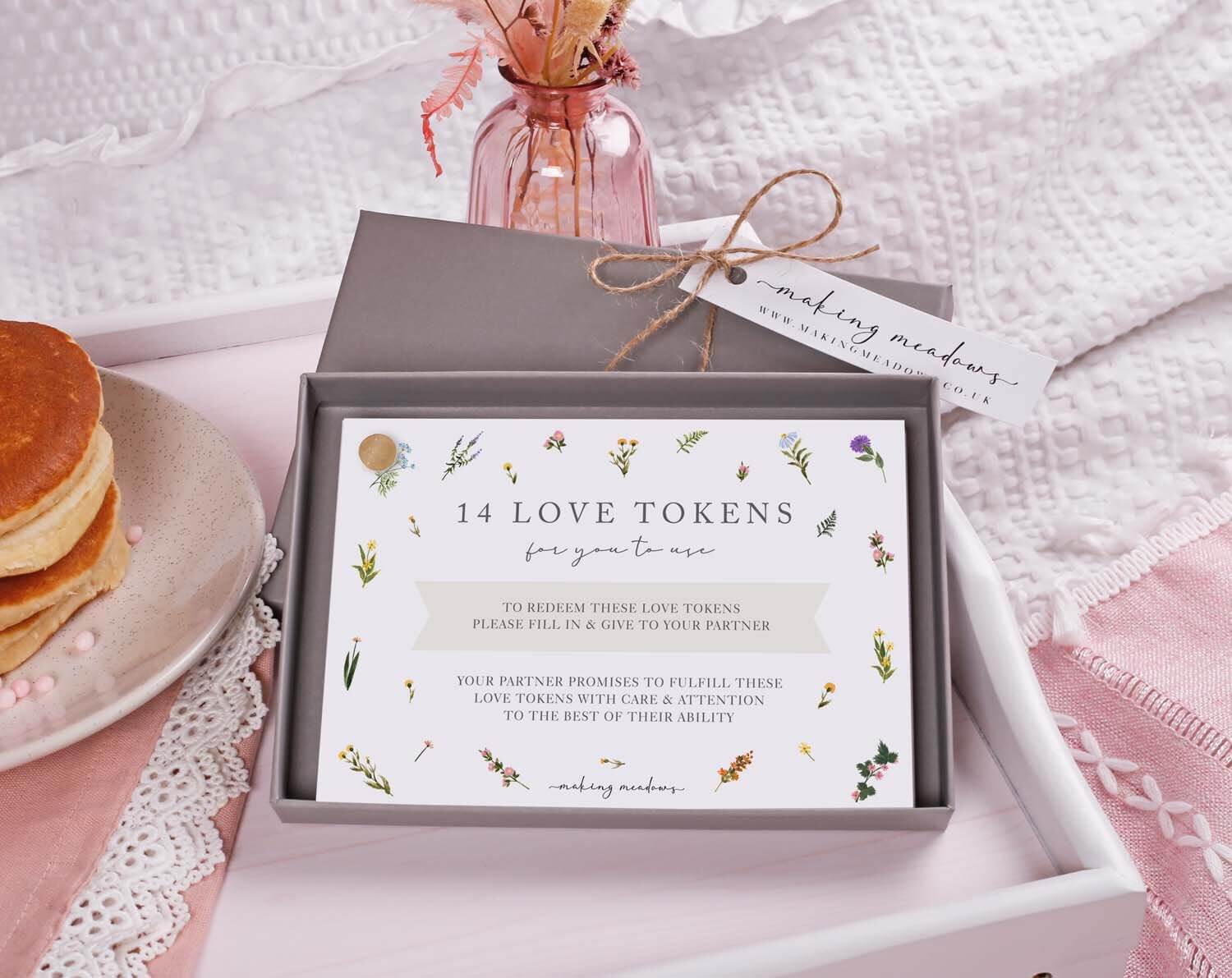 Love Tokens With Ditsy Flowers. Paper Products designed by Making Meadows