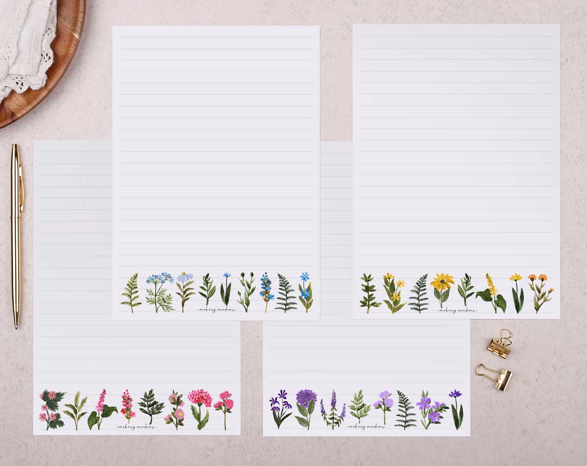 Meadow Flowers Writing Paper Gift Box. Stationery designed by Making Meadows