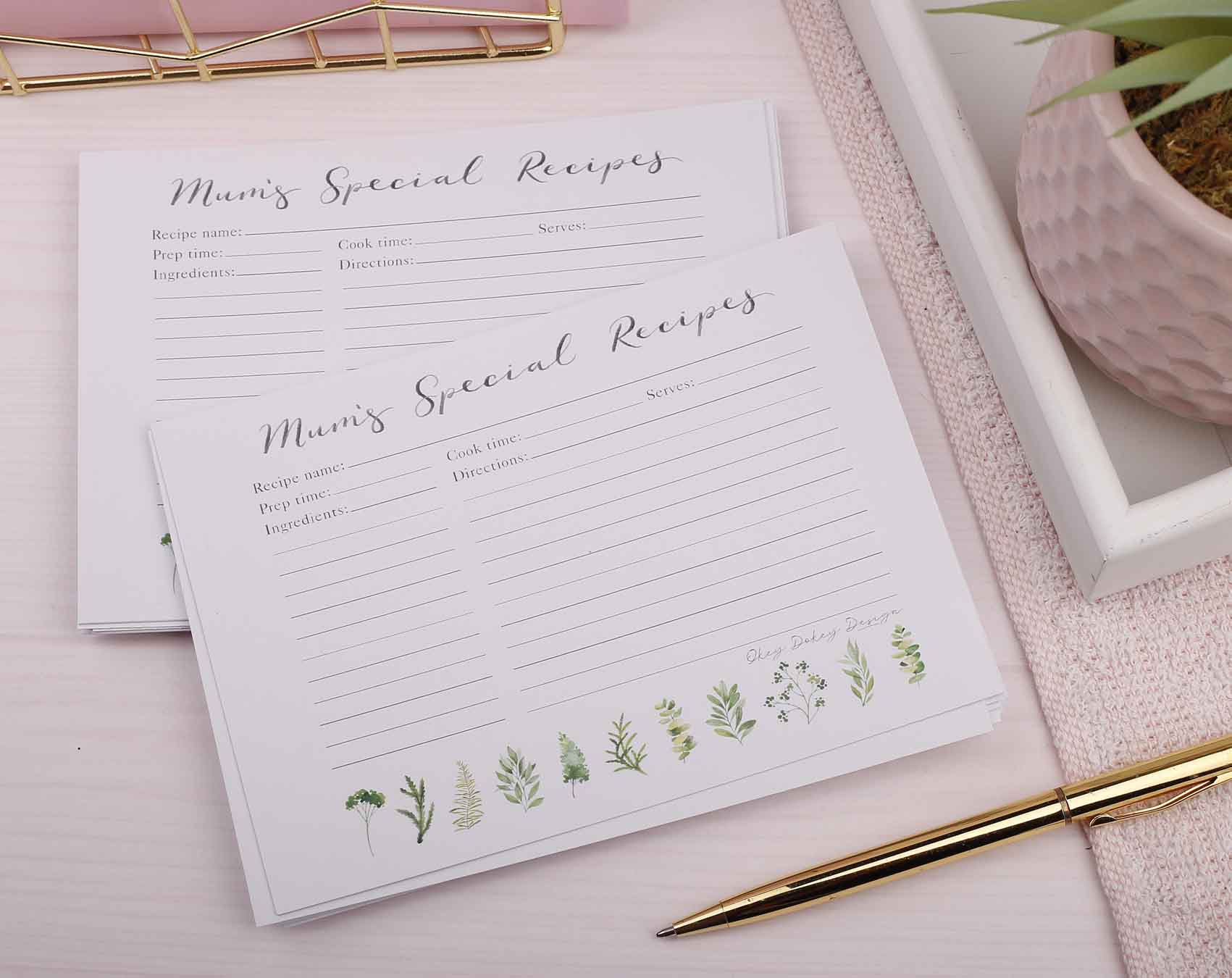 Mum's Special Recipe Cards. Recipe Card Boxes designed by Making Meadows