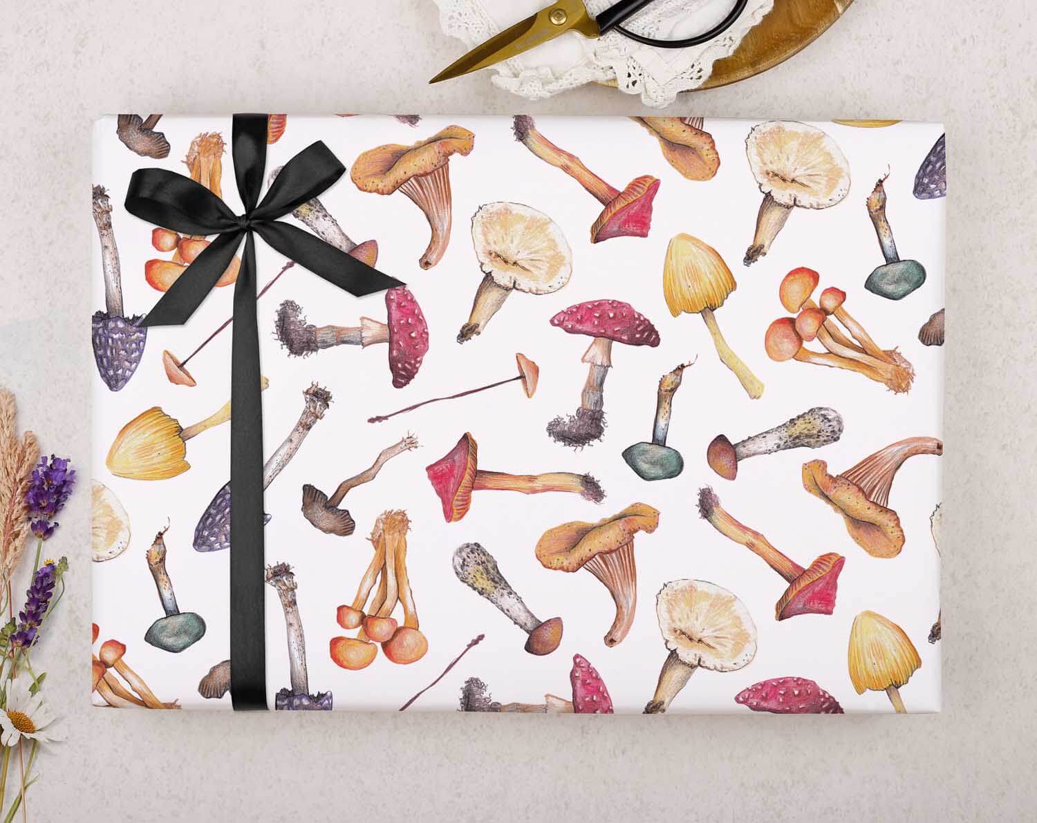 Mushroom Wrapping Paper. Wrapping Paper designed by Making Meadows