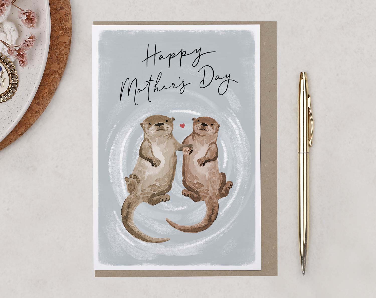 Otter Happy Mother's Day Card. Greeting & Note Cards designed by Making Meadows
