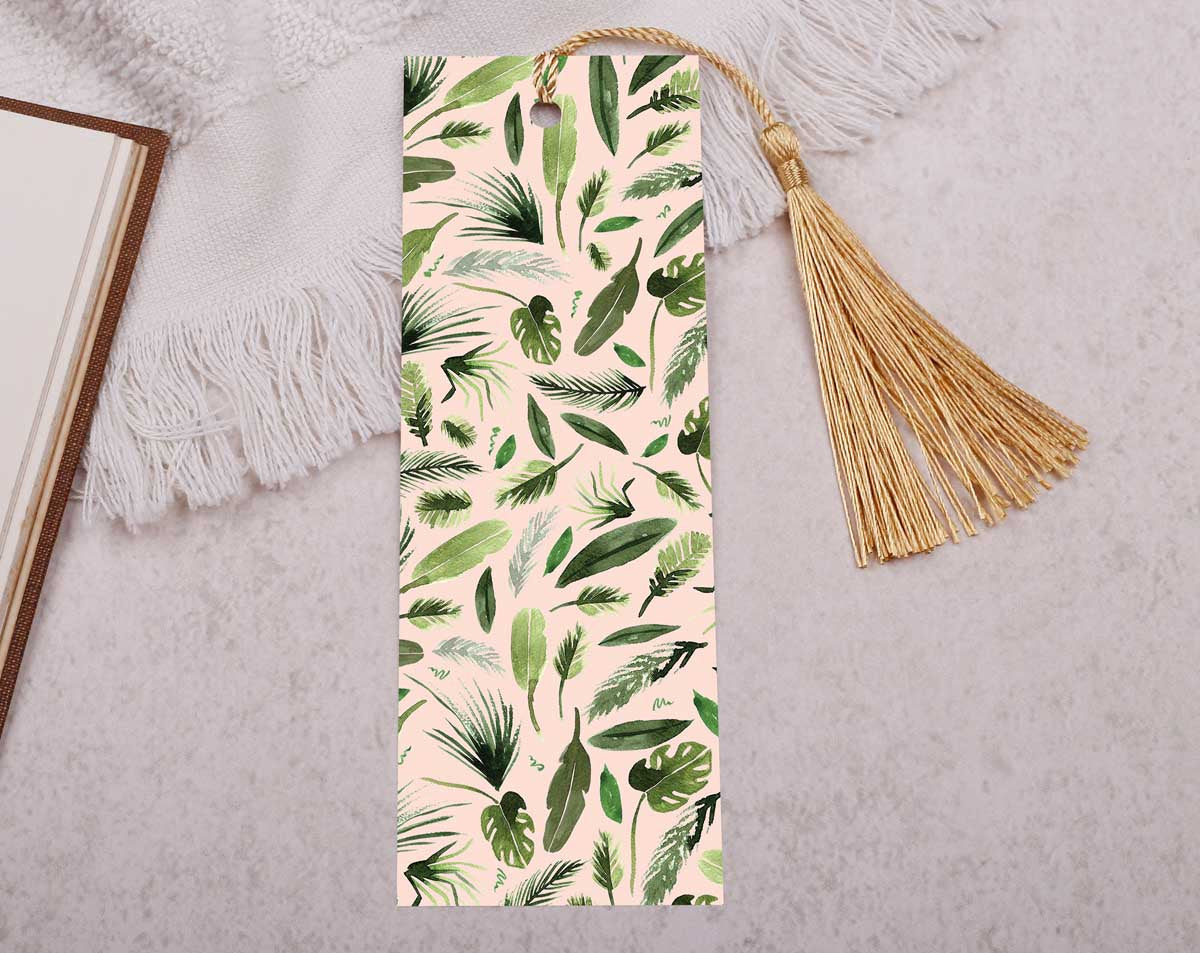 Palm Leaf Bookmark With Tassel. Bookmarks designed by Making Meadows
