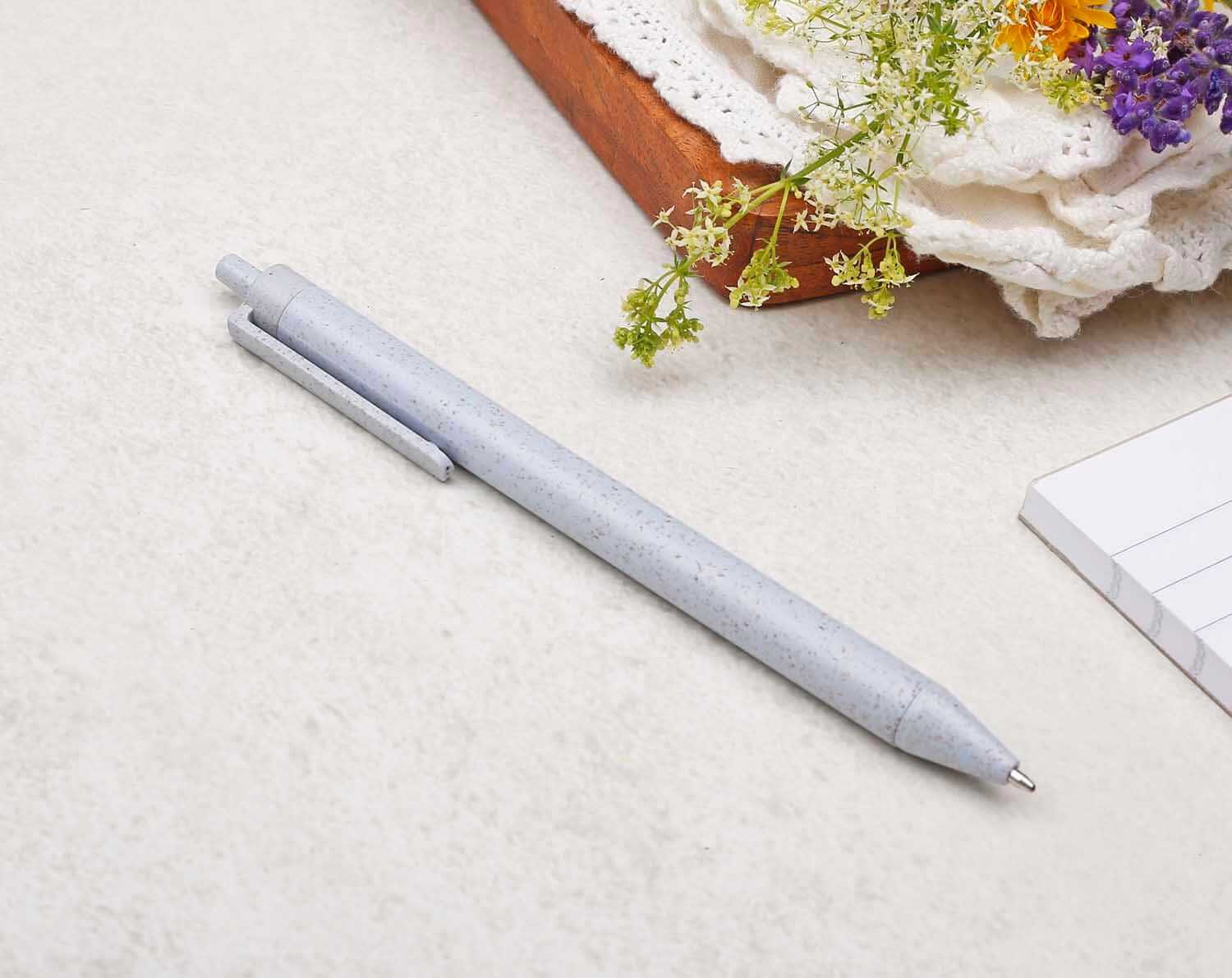 Pastel Blue Eco Friendly, Wheat Straw Pen. Pens designed by Making Meadows
