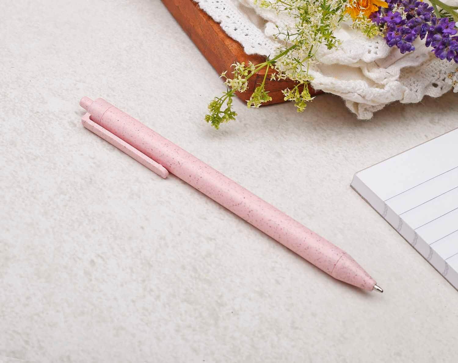 Pastel Pink Eco Friendly, Wheat Straw Pen. Pens designed by Making Meadows
