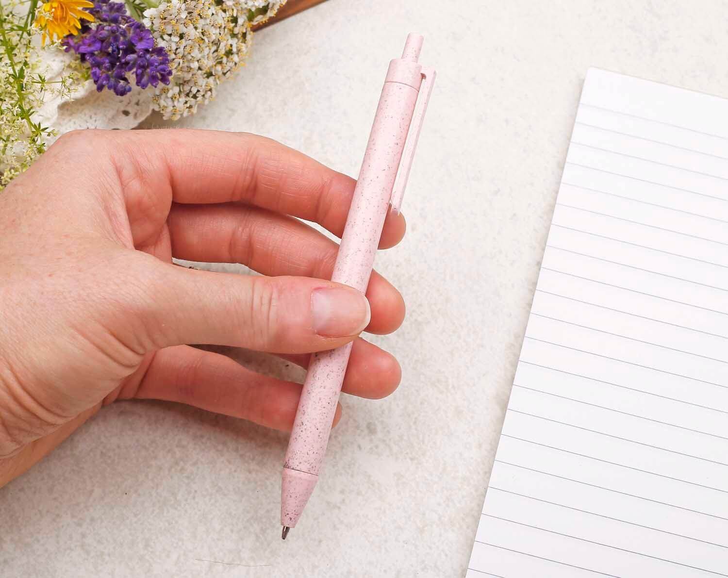 Pastel Pink Eco Friendly, Wheat Straw Pen. Pens designed by Making Meadows