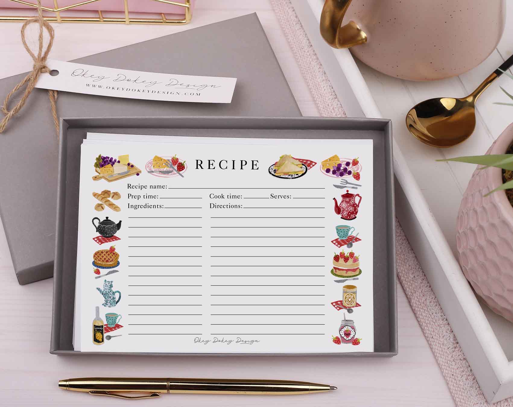 Picnic Food Recipe Cards. Recipe Card Boxes designed by Making Meadows