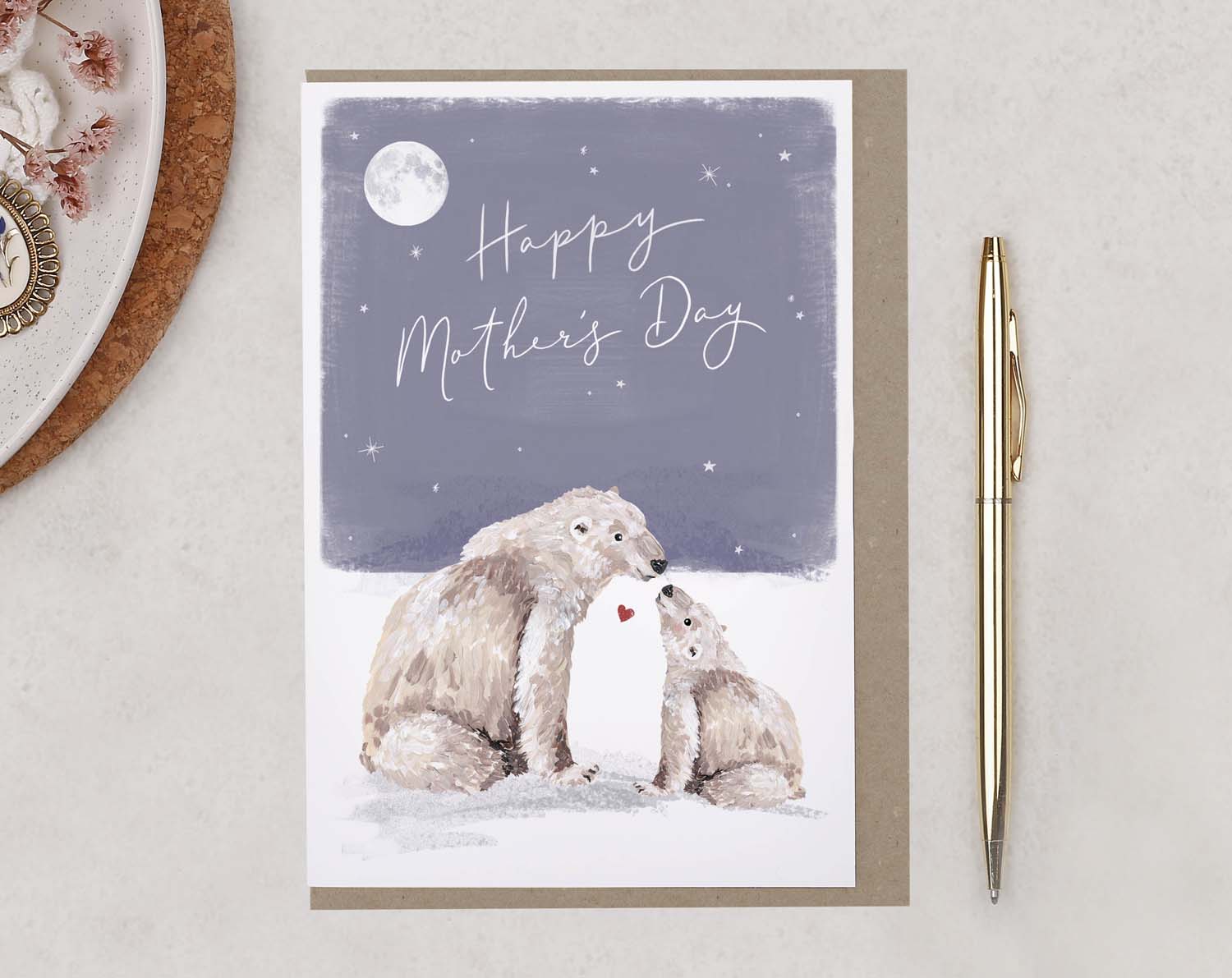Polar Bear Happy Mother's Day Card. Greeting & Note Cards designed by Making Meadows
