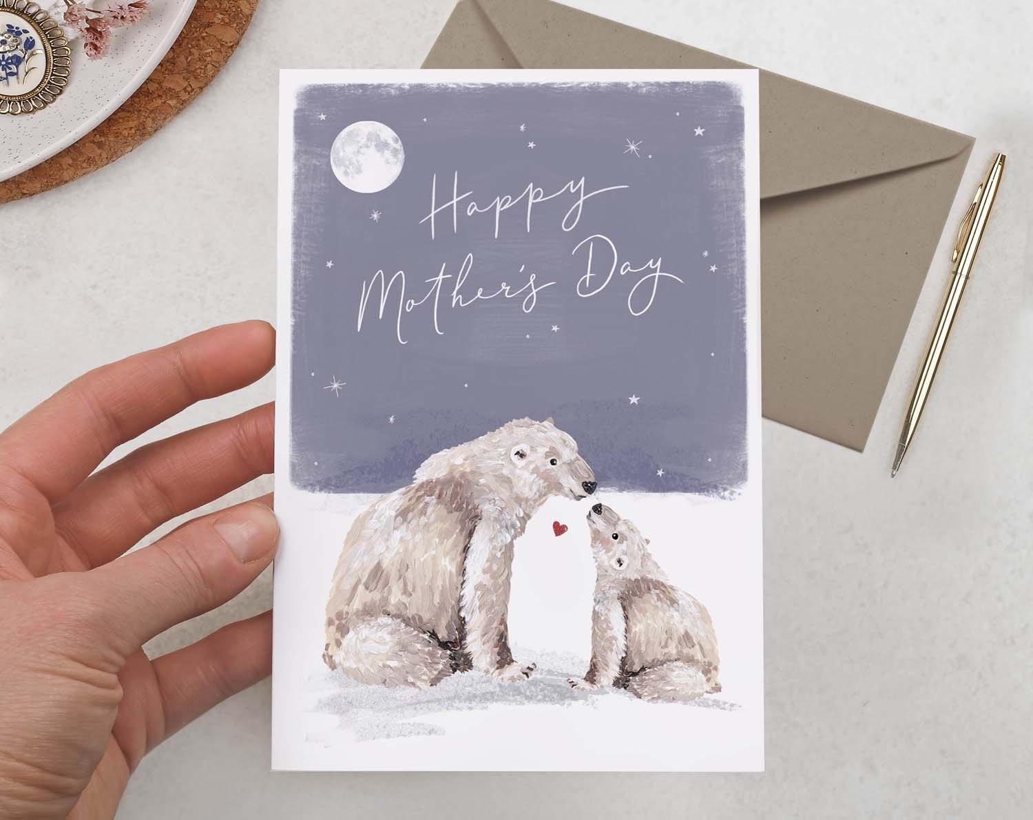 Polar Bear Happy Mother's Day Card. Greeting & Note Cards designed by Making Meadows