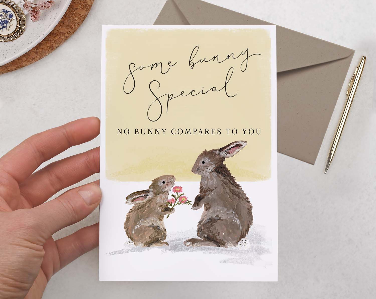 Rabbit Happy Easter Card For Some Bunny Special. Greeting & Note Cards designed by Making Meadows