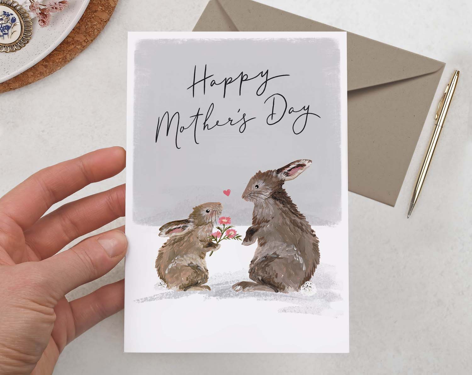 Rabbit Happy Mother's Day Card. Greeting & Note Cards designed by Making Meadows