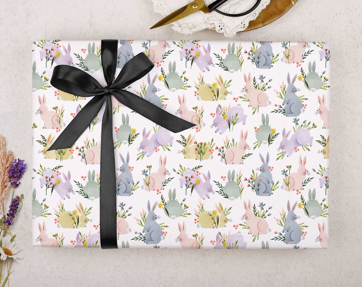 Rabbit Wrapping Paper. Wrapping Paper designed by Making Meadows